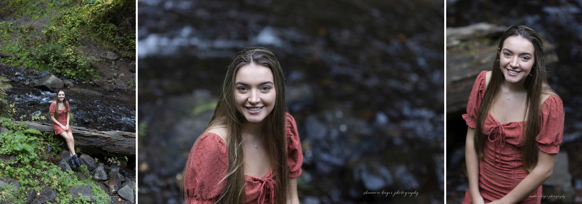 portland senior photos at latourell falls by shannon hager photography